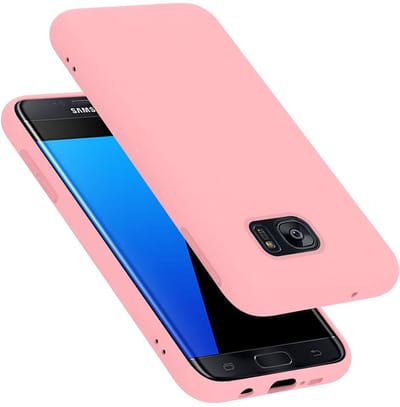 Cadorabo Hoesje geschikt voor Samsung Galaxy S7 EDGE in LIQUID ROZE - Beschermhoes gemaakt van flexibel TPU silicone Case Cover