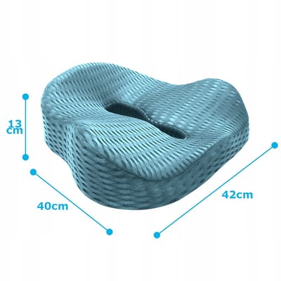 Medi Sleep - Orthopedisch Zitkussen - Blauw - Geheugenschuim - Antislip