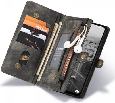 CaseMe 008 Book Case en Back Cover Geschikt voor Samsung A13 5G A04s Hoesje Zwart