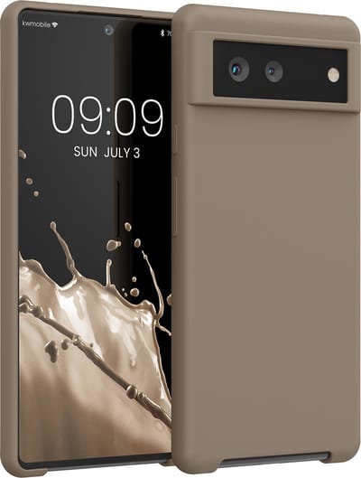 kwmobile telefoonhoesje geschikt voor Google Pixel 6 - Hoesje met siliconen coating - Smartphone case in taupe