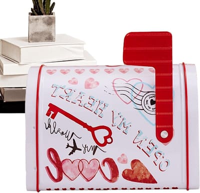 Valentine Tin Brievenbus - Mooie Brievenbus Candy Box Valentines Brievenbussen - Klaslokaal Brievenbus Delicate Wenskaart Brievenbus voor Vriend Vriendin Liefhebbers