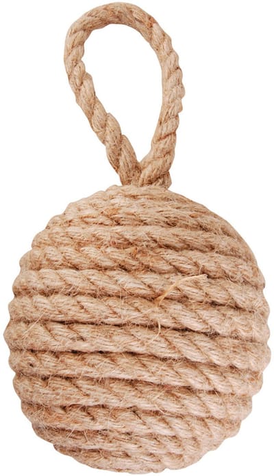 Deurstopper knoop - 1.7 kilo - bruin - jute - 14 x 14 cm - natuurlijk wonen