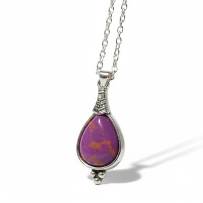 Aramat Jewels | Halskettingen | Bohemien Ketting met Druppelvormige Hanger | | | |1,5mm | Metaal | Volwassenen | Verkleurd niet