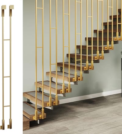 Trapleuningen Metaal - Balustrade Palen - Valbeveiliging Trap - Aanpasbare Hoogte - 200 kg Draagkracht - Zwart