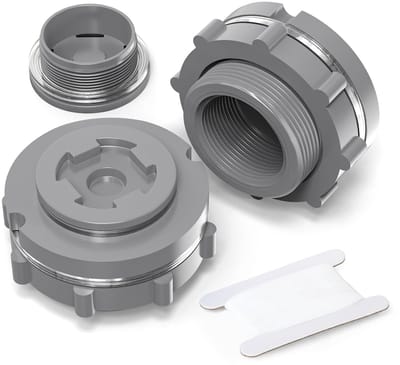 Dailygoods- Schotfitting 2" - Zwarte PVC Watertankconnector - 2 Stuks - Slagvast en Waterdicht - Voor Regentonnen/Aquaria - Betrouwbare Afdichting - Waterconnector