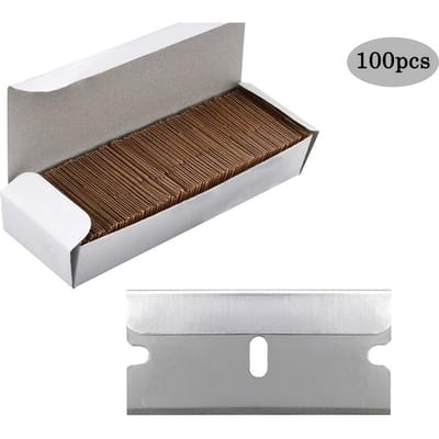 100 stuks metalen messen voor schrapergereedschap, schrapergereedschap, vervangende messen voor verfstripgereedschap, vervangende messen voor reinigingsgereedschap voor het verwijderen van etiketten 100pcs