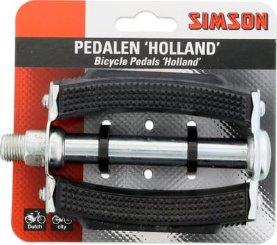Simson Klassieke fietspedalen - Staal & PVC - Extra grip - Reflectoren - Soepele kogellagers
