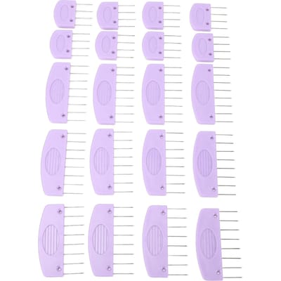 20 PIÈCES Peignes de Blocage Tricot Acier Inoxydable Épingles de Blocage pour Châle Pull Tricot et Crochet violet clair