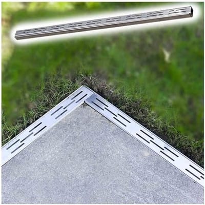 Roestvrijstalen Dek Afvoer - Balkon Kanaal - Efficiënte Waterafvoer - Afneembaar Rooster - 1 Meter Lengte - Zilverkleurig