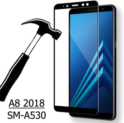 DrPhone Samsung Galaxy A8 (2018) Glas - Tempered Glass 3D – Volledige Dekking - Schermbeschermer - Gehard Glas