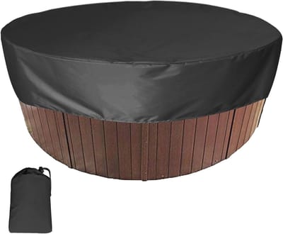 Hottub Cover - Spa Beschermhoes - Buitenmeubelen Beschermen - Waterdicht UV-Bestendig - 215x70cm - Zwart