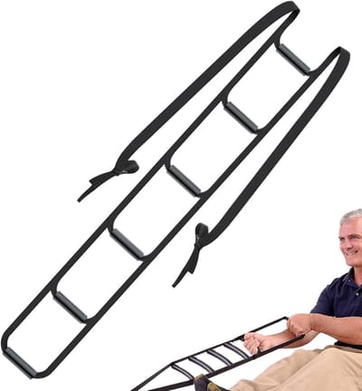 Bedladder Hulp - Hulpstuk Bed - Zelfstandig Opstaan - Verstelbare Handgrepen - 6 Handgrepen - Zwart