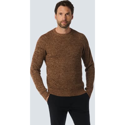 No Excess Pullover Crewneck 3 Coloured Rib Brown Maat: XXL | Sweaters Outlet | Heren | Bruin
