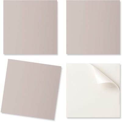 Verpakking vinyltegels met decoratie voor keuken of badkamer, lichtbruine kleur, 20x20x20 cm