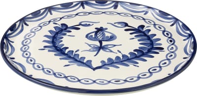 J-Line bord Granada - keramiek - wit/blauw