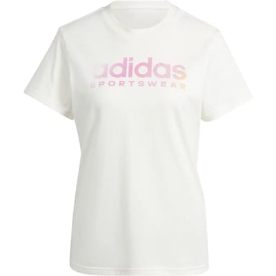adidas T-shirt Dames The Soft Side Linear Wit - Maat XS
