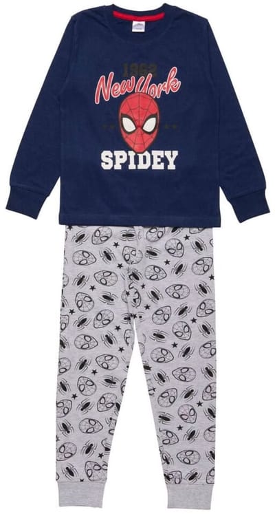 Spiderman Maat 98/104 - Katoen - Blauw - Grijs - Kind