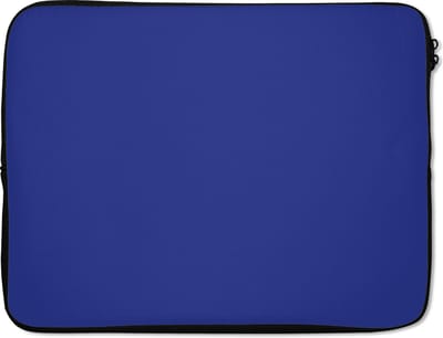 Laptophoes 17 inch - Blauw - Effen kleur - Donkerblauw - Laptop sleeve - Binnenmaat 41x28 cm - Zwarte achterkant - Back to school spullen - Schoolspullen jongens en meisjes middelbare school - Macbook air hoes - Chromebook sleeve
