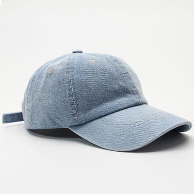 55-58cm Denim Katoen Baseballpet Cowboy Jean Hoed Papa Trucker Hoed Outdoor Sport Verstelbare Snapback Pet voor Mannen Vrouwen Zonnekappen lichtblauwe kleur