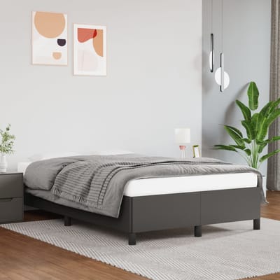vidaXL - Bedframe - kunstleer - grijs - 120x200 - cm