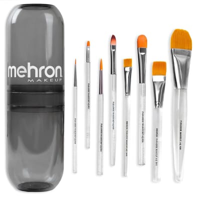 Mehron - 8 Paradise Schminkpenselen met Penselenhouder