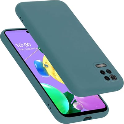 Cadorabo Hoesje geschikt voor LG K52 / K62 / Q52 in LIQUID GROEN - Beschermhoes gemaakt van flexibel TPU silicone Case Cover