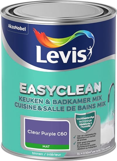 Levis - Easyclean Keuken & Badkamer Mix - Clear Purple C60 - Mengverf - 1 L