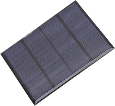 Mini Zonnepaneel - Draagbare Charger - Doe-het-zelf Projecten - Hoge Omzettingssnelheid - 12V 1.5W - Zwart