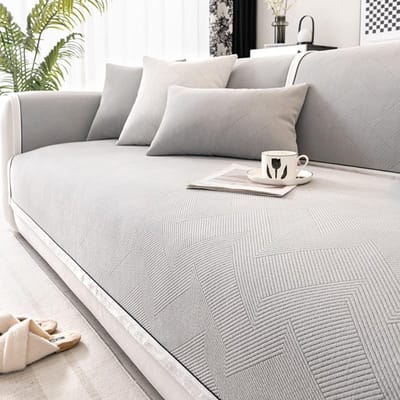 Crème Kussens voor Sofa in Franse Stijl en Nieuwe Pure Kleur Antislip Luxe Leren Sofa Hoes Mat Handdoek Woondecoratie 70x70cm 1pcs