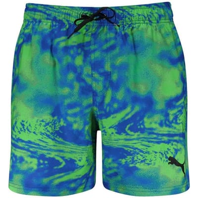 Puma Jongens Bedrukte Sneldrogende Zwemshort (Blauw/Groen)