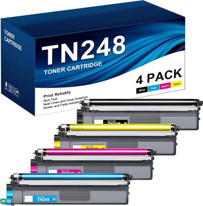 4-pack | Toner cartridge Geschikt Voor Brother TN-248 | Multipack van 4 stuks Geschikt voor Brother L3515CDW - L3520CDW - L3527CDW - L3555CDW - L3560CDW - L3215CW - L3220CW - L3240CDW - L8230CDW - L8240CDW - L3740CDW - L3760CDW - L8340CDW
