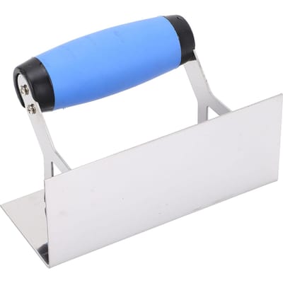 Truelle d'angle intérieur Acier inoxydable Angle droit 90 degrés Outil de finition plâtre béton pour mur blue