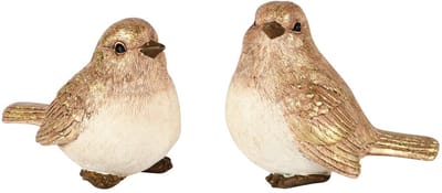 Dekoratief | Vogeltje 'Pierre', resina, 9x6x8cm, set van 2 stuks | A255700
