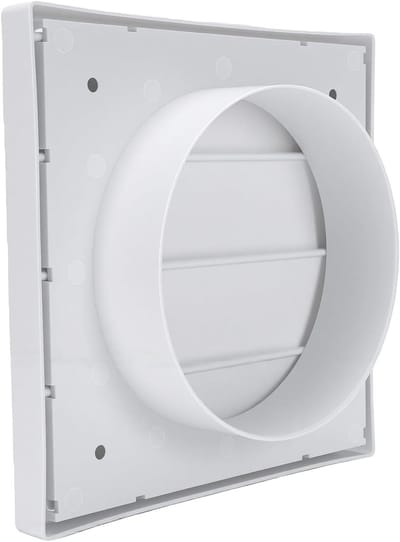 Ventilatierooster Zwaartekracht - Wandafvoer - Luchtstroom Optimaliseren - Zelfsluitend Ontwerp - 125 mm - Wit