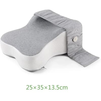 Orthopedisch Slow Rebound Memory Katoen Klem Beenkussen Zwangerschaps Voetkussen Band Verstelbare Zijslaap Knie Beenkussen gray