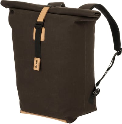 AGU Convoy Clean - Fietstas en Rugzak - 17L - Waterdicht Canvas - Bruin - Met Laptopvak - Click n Go Systeem