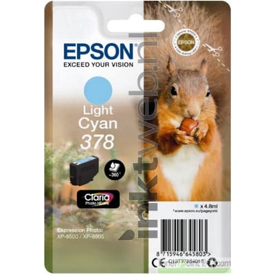 Epson Squirrel enkelverpakking lichtcyaan 378 Claria Photo HD-inkt