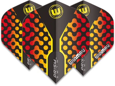 Winmau Prism Zeta Black & Red - Dart Flights