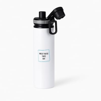 Hacebo® - meest trotse tante ooit waterfles met draaidop grijs - Tante - trotse tante - verjaardagscadeau - verjaardag - cadeau - cadeautje voor tante - tante artikelen - kado - geschenk - gift - water fles - 850ML