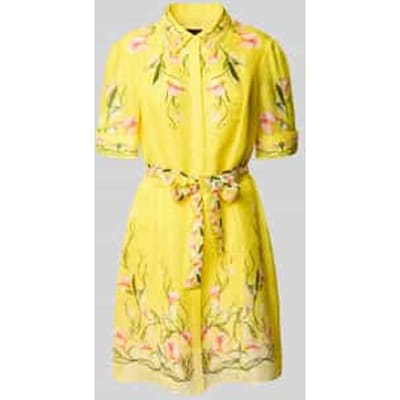 mini-jurk van pure viscose met een florale all-over print