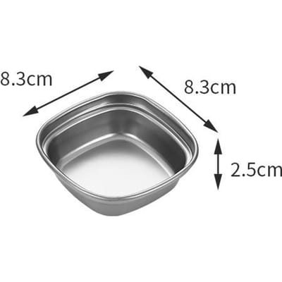 304 Roestvrij Staal Kruidenschaal Meerdere vakken Hot Pot Dipping Kom Azijn Soja Kimchi Saus Schaal Snackbord Keukentafelgerei gray