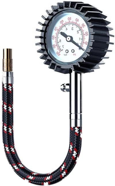Bandenspanningsmeter - Banden tester - Veilig Rijden - Gemakkelijk Af te Lezen - 100 PSI - Zwart