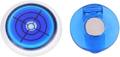 Golf Marker met Doelpatroon - Golf Pet Clip en Level Golfbal Marker - Golfaccessoires in Blauw voor Precisie en Stijl