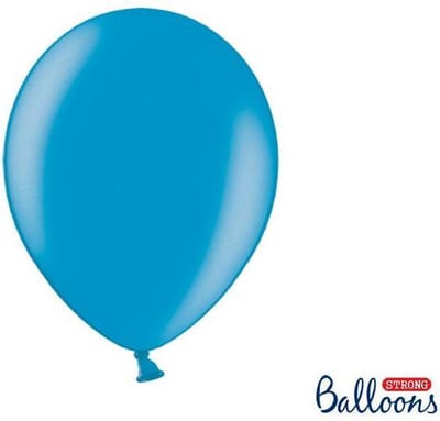 Metallic Ballonnen Caribbean Blauw (50st)