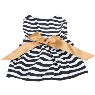 Schattige Huisdier Zomerkleding Meisje Hond Polyester Mouwloze Rok Jurken met Strik voor Feest L Type 1