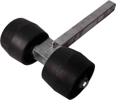 Verstelbare kimrollen set zwart - massief rubber - 30x30x300 mm - gegalvaniseerd staal