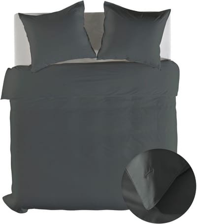 Yellow Dekbedovertrek Suite Dubai - Katoen - Beluga Grey - 200x200-220 cm - 100% Katoen - Tweepersoons