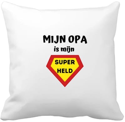 Akyol - mijn opa is mijn superheld Kussen hoes - Opa - super opa - verjaardag - cadeautje voor opa - opa artikelen - kado - geschenk - 40 bij 40 cm