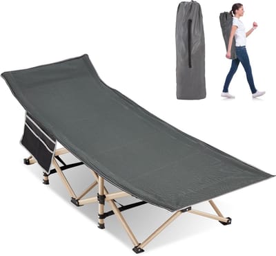 Draagbaar en Opvouwbaar Campingbed voor Volwassenen en Kinderen - Extra Breed en Zwaar Belastbaar
