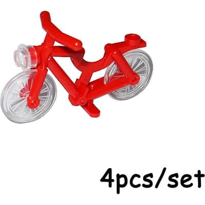 Bloc de construction MOC Briques Vélo Chrome Vélo Trottinette Mouton Moto Trafic Urbain Véhicule à Moteur Voiture